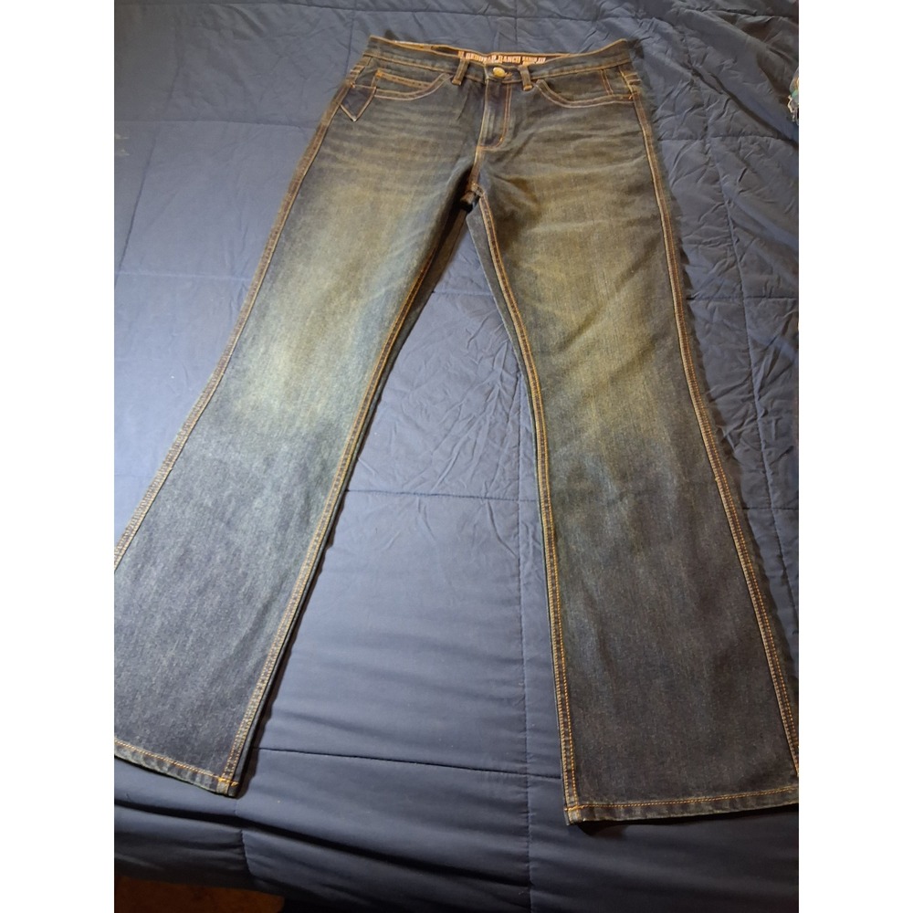 RedHead Ranch Mens Ranch Fit Boot Cut Jeans Dark Wash 32x32 Flex Comfort